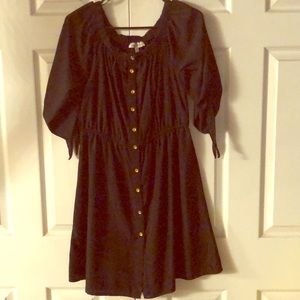 Black off the should dress
